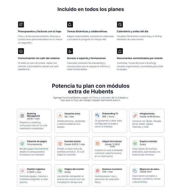 Hubents — Módulos extras