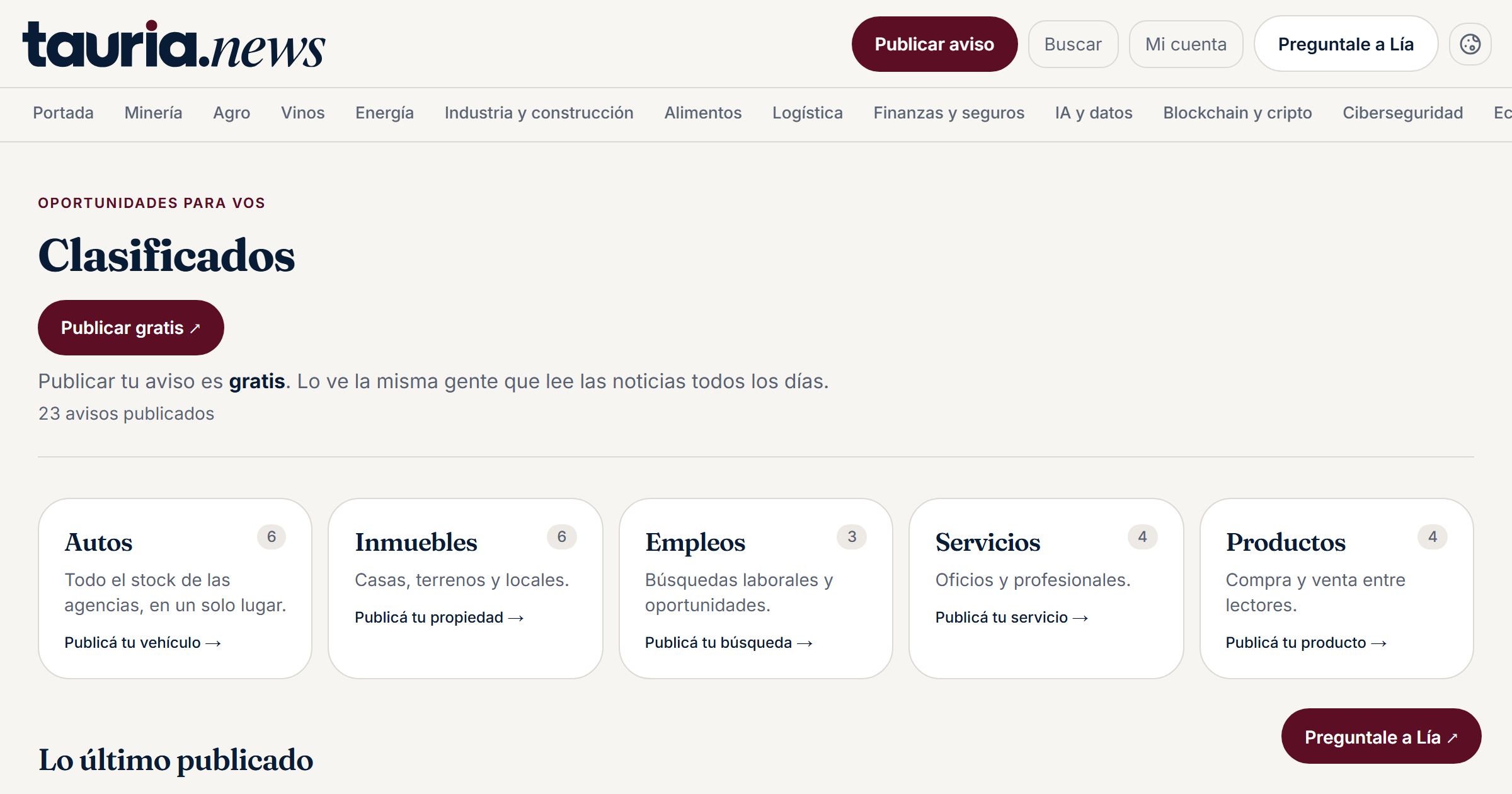 Clasificados: autos, inmuebles, empleo y servicios en la misma plataforma